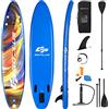 COSTWAY SUP Gonfiabile 335/320 cm, Stand Up Paddle Gonfiabile con Pinne, Leash, Pagaia, Pompa, Kit di Riparazione e Borsa, Carico Massimo 120 kg (335 x 76 x 15 cm, Blu)