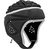AIHOME Casco da rugby per bambini, morbido e imbottito, casco di protezione per la testa, copricapo protettivo regolabile, nero