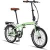 Generic PACTO ELEVEN Bicicletta pieghevole di alta qualità 27 cm, telaio in acciaio, Nexus 3 velocità, bici da città pieghevole, facile da piegare in 10 secondi, bicicletta pieghevole a V-brake (menta)