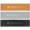 THERABAND Fascia di resistenza professionale ad anello durevole per esercizi di forza e flessibilità, pilates, yoga, stretching e fisioterapia, anelli continui da 30,5 cm (nero, argento, oro)