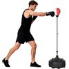 SPORTNOW Punching Ball da Terra per Adulti, Pungiball da Terra con Base Riempibile e 6 Ventose, Altezza Regolabile da 145-180 cm, Speed Bag per Home Gym Casa e Palestra, Nero