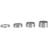 Yosoo Health Gear 4 Colori 4 Pezzi/Set 5 Mm/10 Mm/15 Mm/20 Mm Distanziatore per Serie Sterzo, 4 Pezzi Set di Distanziatori in Lega di Alluminio Bici Stelo Anteriore Forcella Rondella Testa (Silver)