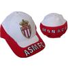 AS MONACO Berretto con Visiera, Collezione Ufficiale Squadra, Tifoso, Taglia Regolabile, Bambino/Ragazzo/Adulto