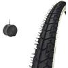 MADICKS Copertone Bici 700x35C (28" 5/8 1/8) con Camera d'Aria Valvola Italiana - Pneumatico City Bike Graziella Olanda Fascia Bianca Nero/Bianco per Bicicletta 28" City Bike