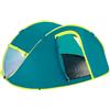 Virsus Tenda da Campeggio per 4 Persone con Porta e Finestre 8087, Apertura Automatica Pop Up, Tessuto Impermeabile e Ritardante Incendio, Rete Antinsetti e Tasca Interna (210x240x100 cm)