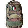 ALGI Zaino Tattico Xsmall con Molle 25 Litri Vegetato con Patch di Scudetto Italia