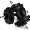 SPOKEY Burden Set manubri 3 in 1: barra, 2 morsetti e carichi da 7,5 kg a 20 kg, allenamento e rafforzamento muscolare per principianti e utenti avanzati, Set perfetto per l'allenamento a casa