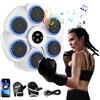 buusace 2025 9 Velocità Macchina Da Boxe Musica Bluetooth Intelligente, Music Boxing Machine, Boxing Training A Parete per Allenamento, per Bambini Adulti (A-Bianco (con Guanti))