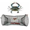 Zepre Rete BERTAVELLI Rotondo a Molla per GRANCHI Blu con Sacchetto Pastura + Cerniera Lunga per Il Prelievo Pesce,usata per Fiume,Lago e Mare Disponibile in Tre Misure (Tonda, 35X80)