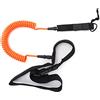 VGEBY Leash per Tavola da Surf Leash a Spirale in TPU, Leash Dritto Ad Alta Elasticità per Tavole da Surf da Longboard Paddleboard(Arancia)