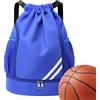 Zceplem Zaino Con Borsa A Tracolla, Borsa Sportiva Impermeabile, Borse Con Zaino Con Coulisse, Sacca Posteriore Con Corda Per Donna Uomo Bambino Con Scomparto Per Scarpe E Tasche A Rete Per Bottiglia D'acqua