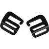 Sitrda 2 ganci a G in lega per esterni, cinghia per zaino, abbigliamento, cinture, 25 mm, Nero (Nero) - SCD-UKLX1955-1
