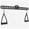 Gorilla Sports® Sbarra LAT - con Maniglie a Fascia di Resistenza, 2 Moschettoni, Regolabile, 60/75/100 cm, Nero - Barra di Traizone LAT, Pull Down Bar, Machine, Asta per Bicipiti e Tricipiti, Fitness