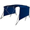 PIMAR marine equipment PIMAR Tendalino 4 Archi con coperture Laterali Tessuto Poliestere 600d- Impermeabile- Resistente Raggi UV Varie Misure e Colori (240X220, Grigio)