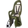 POLISPORT 8406000027 - Seggiolino posteriore ecologico GROOVY FF per biciclette con ruote da 26'' a 28'' adatto a bambini di peso da 9 a 22Kg con ancoraggio al telaio en color Verde scuro/Crema