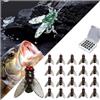 YTCPMHEA Bionic - Set di esche da pesca a mosca (20 pezzi) - 2024 nuove esche da pesca a mosca per trote, mosche secche, spigole, mosche d'acqua salata e d'acqua dolce esche da nuoto esche da nuoto con amo per