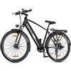 Qekud 27,5 Pollici Bicicletta Elettrica 27m204, da Trekking E-City con Batteria Agli Ioni Di Litio da 36 V, 12,5 Ah, Portata Fino a 100 Km in Modalità Ibrida, Motore da 250 W,Conforme All'Ue