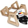 ArtSport Maniglie per flessioni in legno M - Parallettes antiscivolo per calisthenics, allenamento a casa e all'aperto, attrezzi fitness palestra