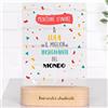 Wanapix | Regalo Maestre fine Anno | Idee Regalo Insegnanti | Trofeo Personalizzabile | Plexiglass | Base in Legno Naturale Inciso | Grazie Maestra
