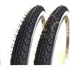 ECOVELO 2 Copertoni 20 x 1.75 (44-406) Per Bici Graziella, City Bike | Pneumatici Stradali Bianco/Neri In Gomma Bicicletta
