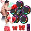 Xoeminor Music Boxing Machine, Intelligente Macchina da Boxe Musicale con 2 Guanti, 9 Velocità e Conteggio Automatico, 9 Modalità Allenamento, Scatole di Musica Elettronica Attrezzatura per Adulti e Bambini