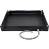 Generico Vassoio Doccia Portatile, 2 in 1 Base Doccia da Campeggio Pieghevole con Tubo di Scarico, 80x80x10cm Durevole Oxford Impermeabile Fondo, Bacino All'aperto Doccia Recinzione Base (Nero)