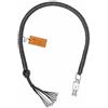 Bantoro Crafts Frustino da motociclista da 106,7 cm, accessorio per manubrio in vera pelle con fibbia a sgancio rapido, attrezzatura da motociclista ad alta visibilità (nero)