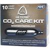 ECOMMUR Confezione da 9 + 1 Bombole di CO2 con lubrificante - Cartucce di CO2 con additivi per una corretta manutenzione delle pistole Airsoft o dei pallini ad aria compressa