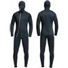 WDSBZNB Muta Uomo Muta da snorkeling in neoprene Fission con cappuccio a maniche lunghe da 7 mm, 2 pezzi, for uomo, da sub, for tenersi al caldo(XL175-180cm67-75kg)