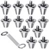 MLZTINGR 12 Tacchetti di ricambio per scarpe da calcio, compatibili con Nike, 2 misure (11 mm, 13 mm), con chiave a tacchetta