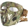 ACEXIER Maschera Tattica Airsoft, Maschere Pieno Facciale Scheletro Teschio con Occhiali Antiurto Esercito Fan Forniture Caccia Maschere Paintball per Moto Ciclismo Escursionismo Maschera Militare