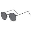 MDKCDUBP Occhiali da Sole Unisex Occhiali da Sole Rotondi Occhiali da Specchio Riflettenti Occhiali da Sole Vintage Occhiali da Vista Nero Grigio per attività All'Aperto