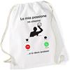 fashwork Sacca da Ginnastica Mestieri e Sport Pallanuoto la mia Passione Mi Chiama e io Devo Andare - Aggettivi Divertenti - Idea Regalo borsa in cotone con lacci zaino dimensioni 36x46