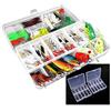 Generic Set di 234 pezzi di attrezzatura da pesca con esche a forma di pesciolino popper, esche crankbait jig ami piombini e scatola per pescatori