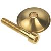 Yaruijia - Set di 1 tappi in titanio CNC per cuffie con bullone, colore: Oro