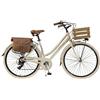 Via Veneto by Canellini Bicicletta Bici Citybike CTB Donna Vintage Retro Via Veneto Alluminio Cassetta (Panna, 50)