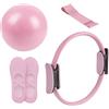 Generico Set Attrezzi Pilates Per Casa, Kit Pilates Yoga Completo Donna, Anello Yoga, Palle, Fascia Di Resistenza, Calzino, Perdita Di Peso, Rimodellamento Del Corpo, Esercizio