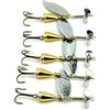 LENPABY - Set di 5 cucchiaini da pesca per trote, 9 cm, 12,5 g, in metallo con paillettes rotanti