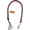 Bantoro Crafts Nappa da motociclista in pelle da 106,7 cm, accessorio da cowboy per manubrio della moto, con fibbia a sgancio rapido (rosso e nero)