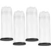 MAGICLULU 4 pezzi Contenitore Trasparente per Palline Tennis in PVC Resistente Bottiglia Portatile per Organizer Tennis e Baseball