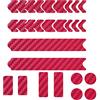 DualColorStampe Adesivi Protezione per Telaio della Bicicletta Pellicola Protettiva Adesiva in Carbonio MTB Mountain Bike Bici B0035 (Carbonio Rosso)