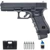 ECOMMUR Glock 17 de Luxe CO2 (6mm) | Pistola Airsoft Calibro 6mm + bottiglia + 5Co2. Pistola per la pratica dell'Airsoft (Potenza: 1 joule)