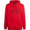 A.C. Milan AC Milan Felpa con Cappuccio, ACM, Rosso, Adulto, Unisex, XL