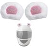 KORKUS 2 mini orecchie da orso decorazione casco carino orecchie casco corna casco accessori per casco da moto casco da sci bianco