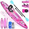 DURAERO Tavola sup tavola da sup gonfiabile, 330 x 76 x 15 cm, portata fino a 150 kg, supporto per cam, pad integrato a 3 pinze, doppia pagaia regolabile, accessori completi, Pink