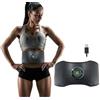 Warmforwel Cintura stimolatrice muscolare EMS per addominali e core 6 modalità,18 livelli di intensità,cintura tonificante addominale regolabile 118cm Attrezzatura il fitness domestico ricaricabile tramite USB