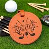 MEIEG Personalizzato In Pelle Golf Tag Bag, Personalizzato Inciso Nome Cassetto-tipo Golf Tee Holder Organizer Bag, Regali Per Padri, Mariti, Fidanzati, Colleghi, Groomsmen