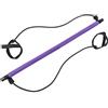 Diysupmkt Bastone per bodybuilding, yoga, pilates, con passante per piede, fasce di resistenza con manici, attrezzatura per fitness, yoga, esercizio fisico, kit per palestra a casa (viola)