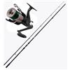 Generico Canna Pesca Carpfishing Con Mulinello Kit Carpa Filo Frizione Runner