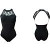 Etoile DV0017 Body Particolare con Merletto Abbinato Modello Pistagnina Danza Classica Ballo Balletto Sport Microfibra Saggio Costume Esibizione Prove Relax Ballerina